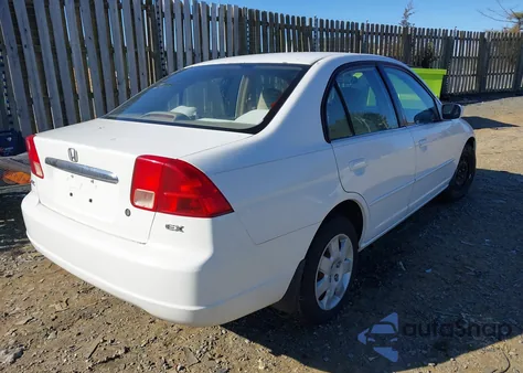 2002 Honda Civic Ex from USA, damaged, VIN 1HGES26702L011504
